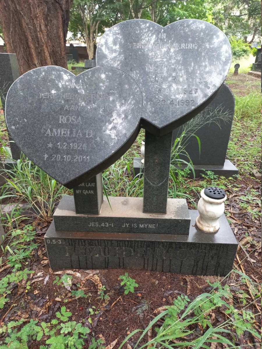 BEZUIDENHOUT Pieter L. Roets 1927-1992 & Rosa Amelia D. 1925-2011_1