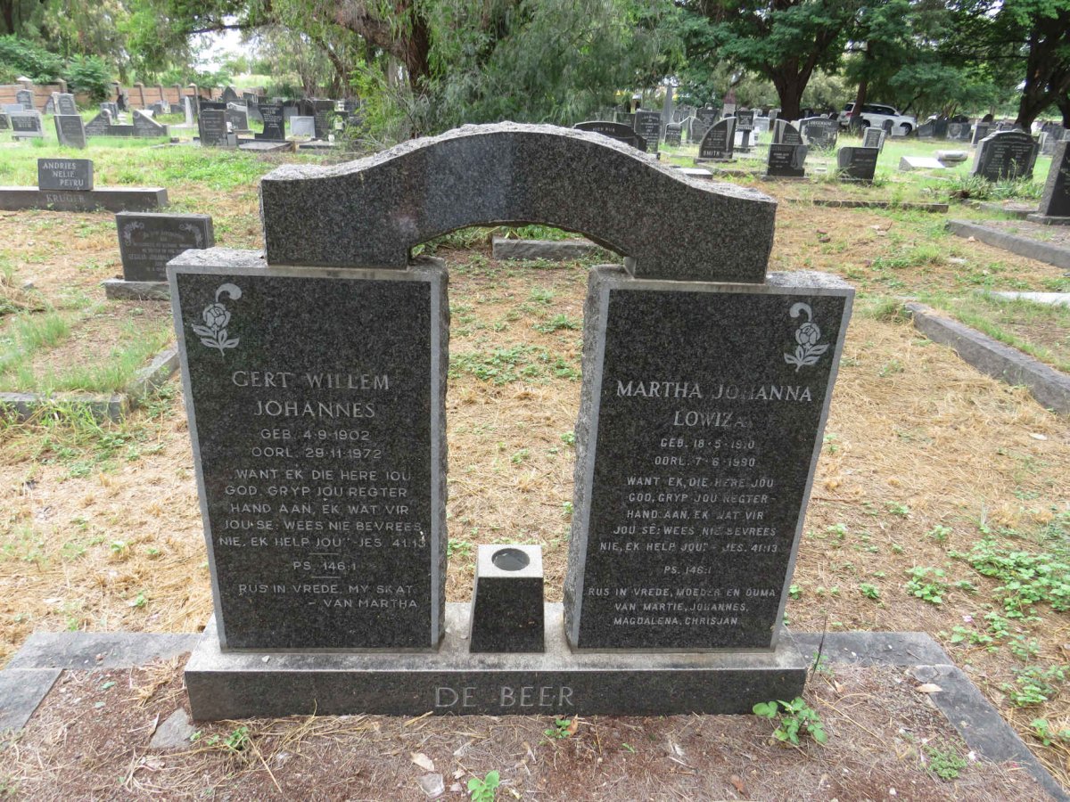BEER Gert Willem Johannes, de 1902-1972 & Martha Johanna Lowiza 1910-1990