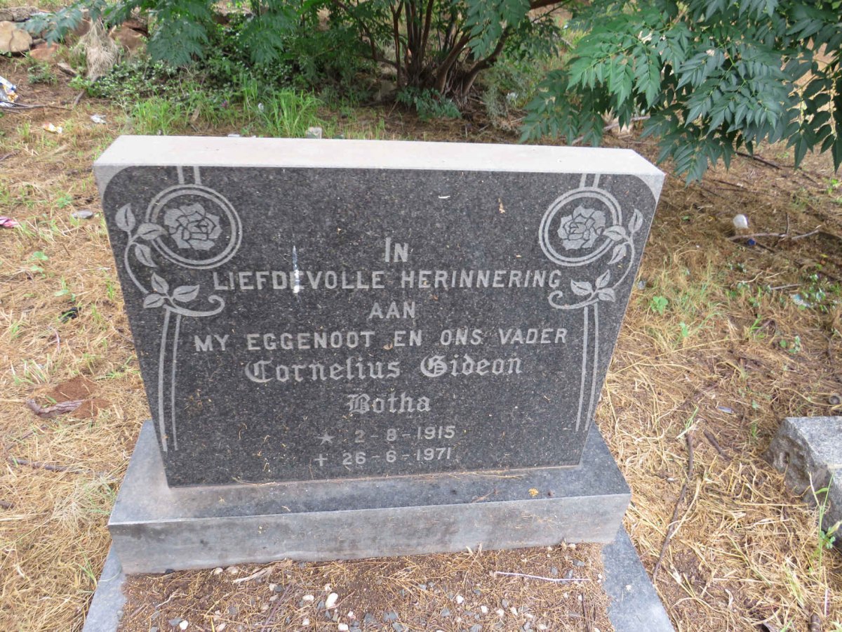 BOTHA Cornelius Gideon 1915-1971