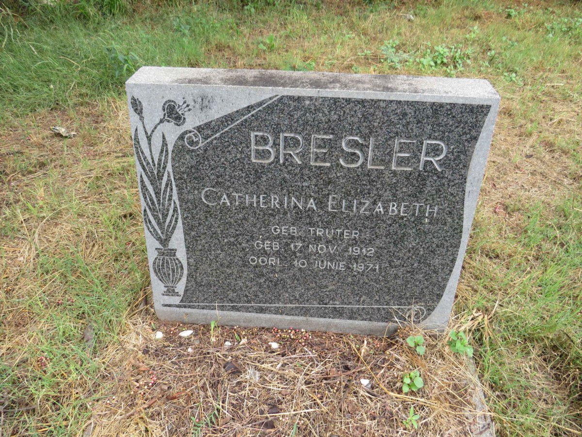BRESLER Catharina Elizabeth nee TRUTER 1912-1971