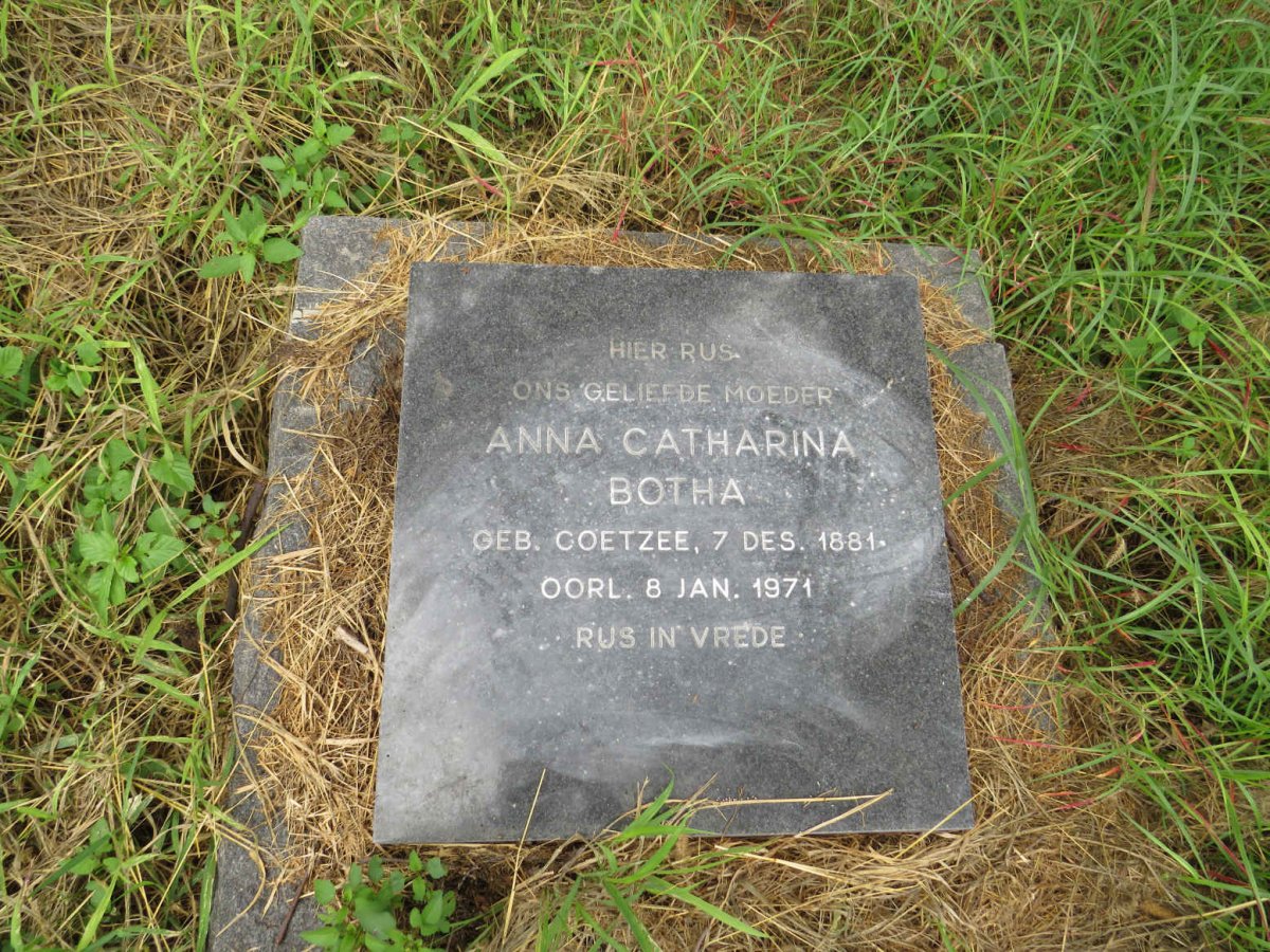 BOTHA Anna Catharina nee COETZEE 1881-1971