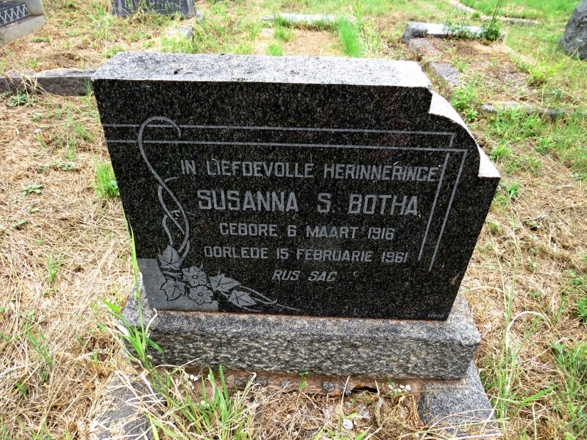 BOTHA Susanna S. 1916-1961