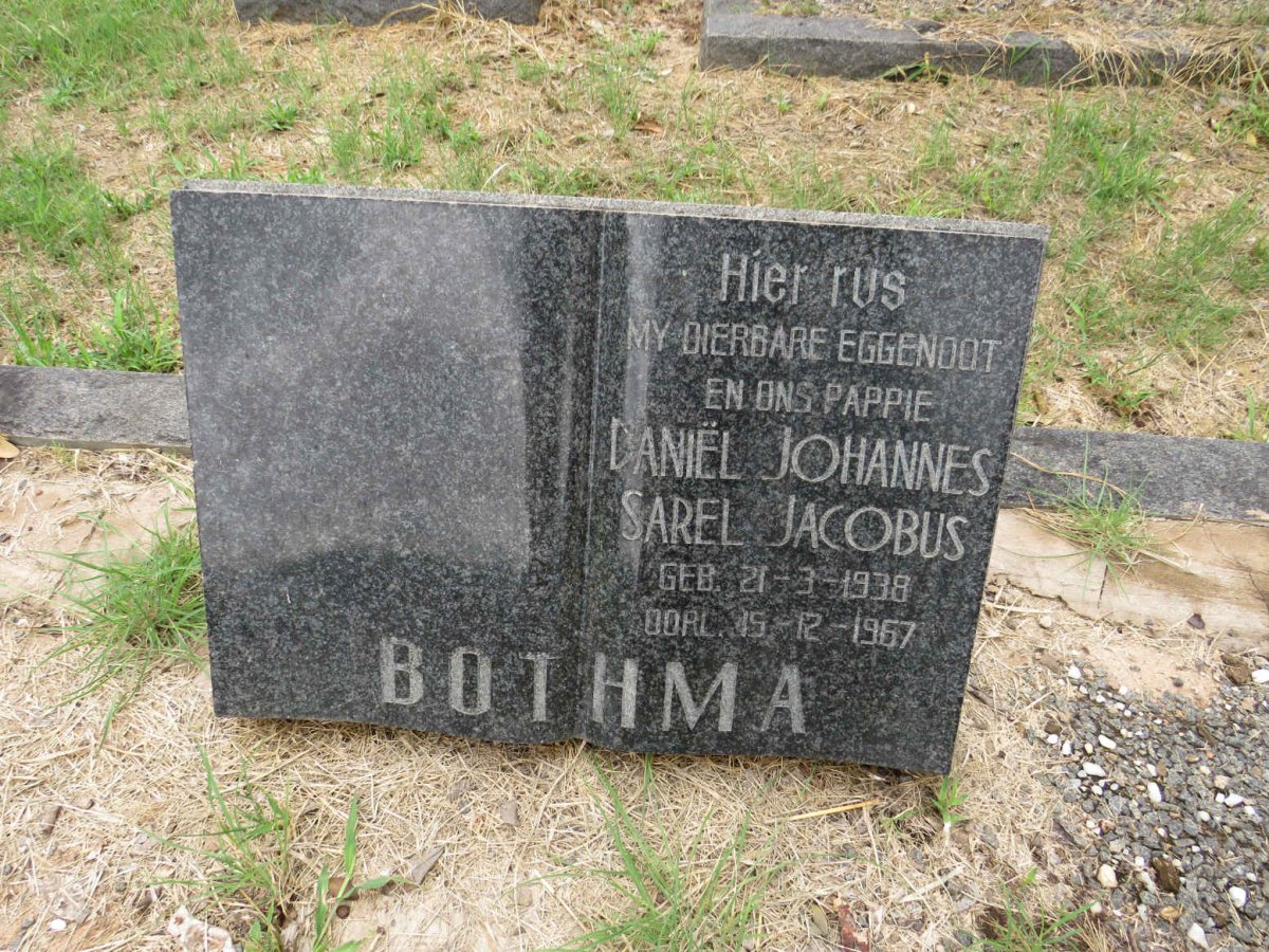 BOTHMA Daniel Johannes Sarel Jacobus 1938-1967