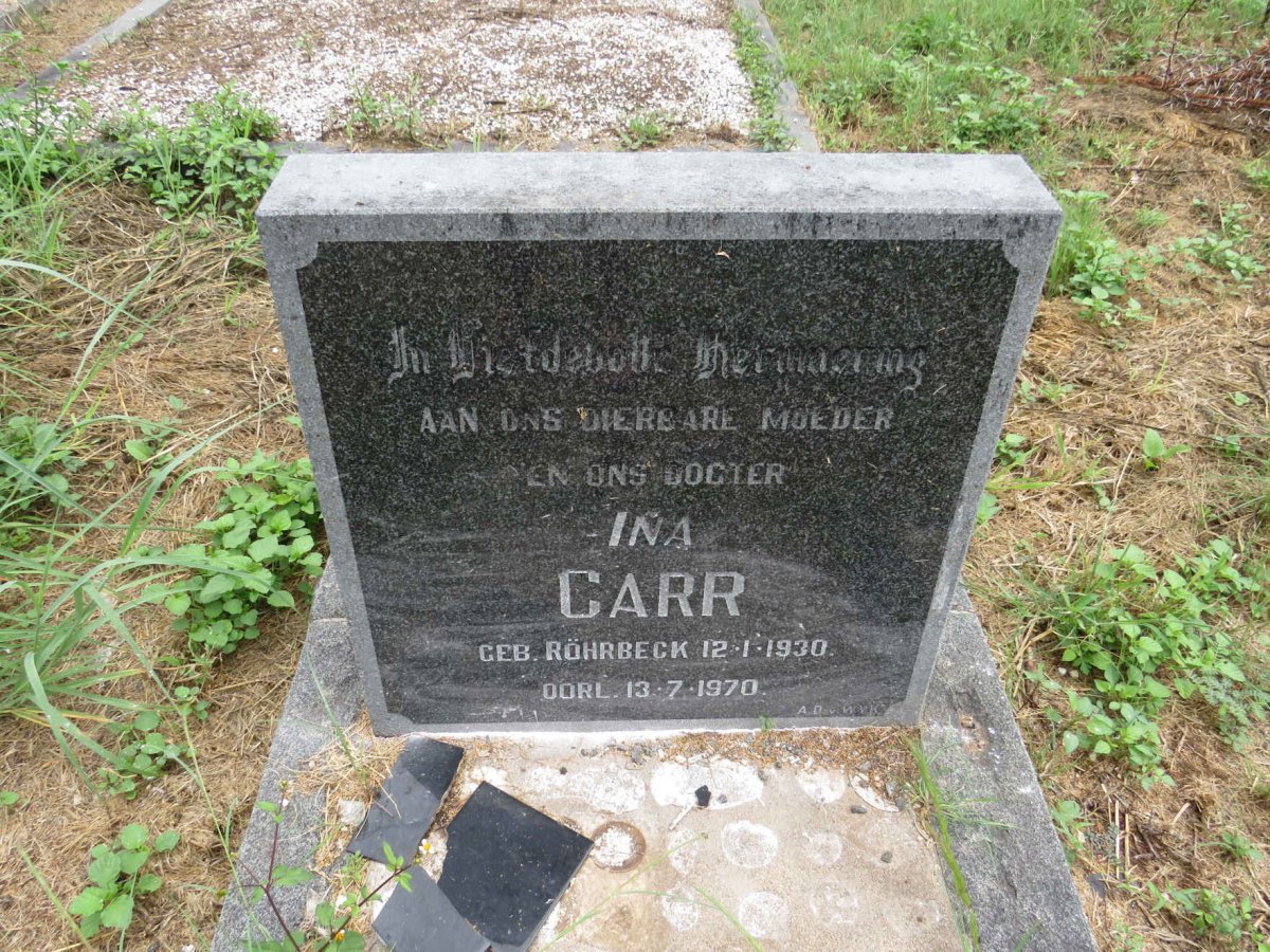 CARR Ina nee ROHRBECK 1930-1970