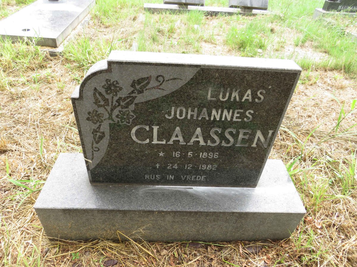 CLAASSEN Lukas Johannes 1896-1982