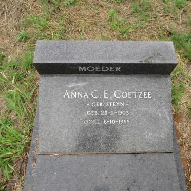 COETZEE Anna C.E. nee STEYN 1903-1968