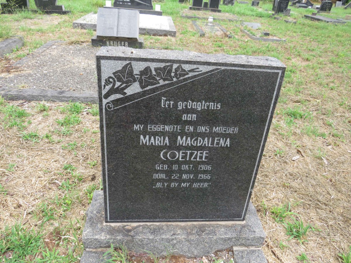 COETZEE Maria Magdalena 1906-1966