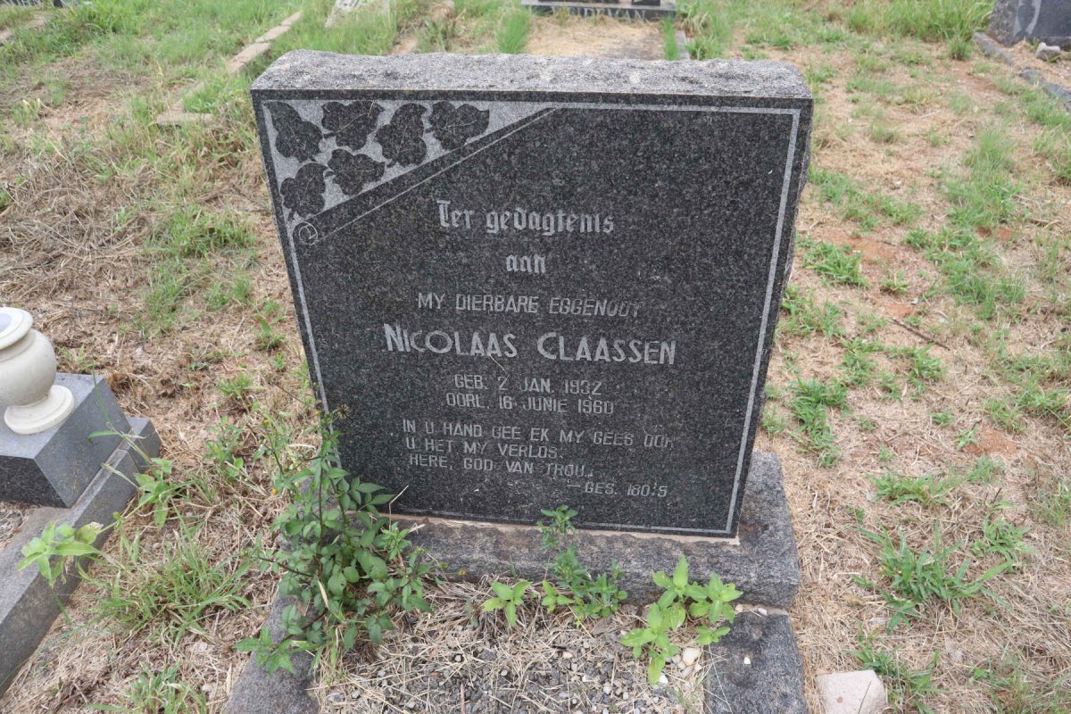 CLAASSEN Nicolaas 1932-1960