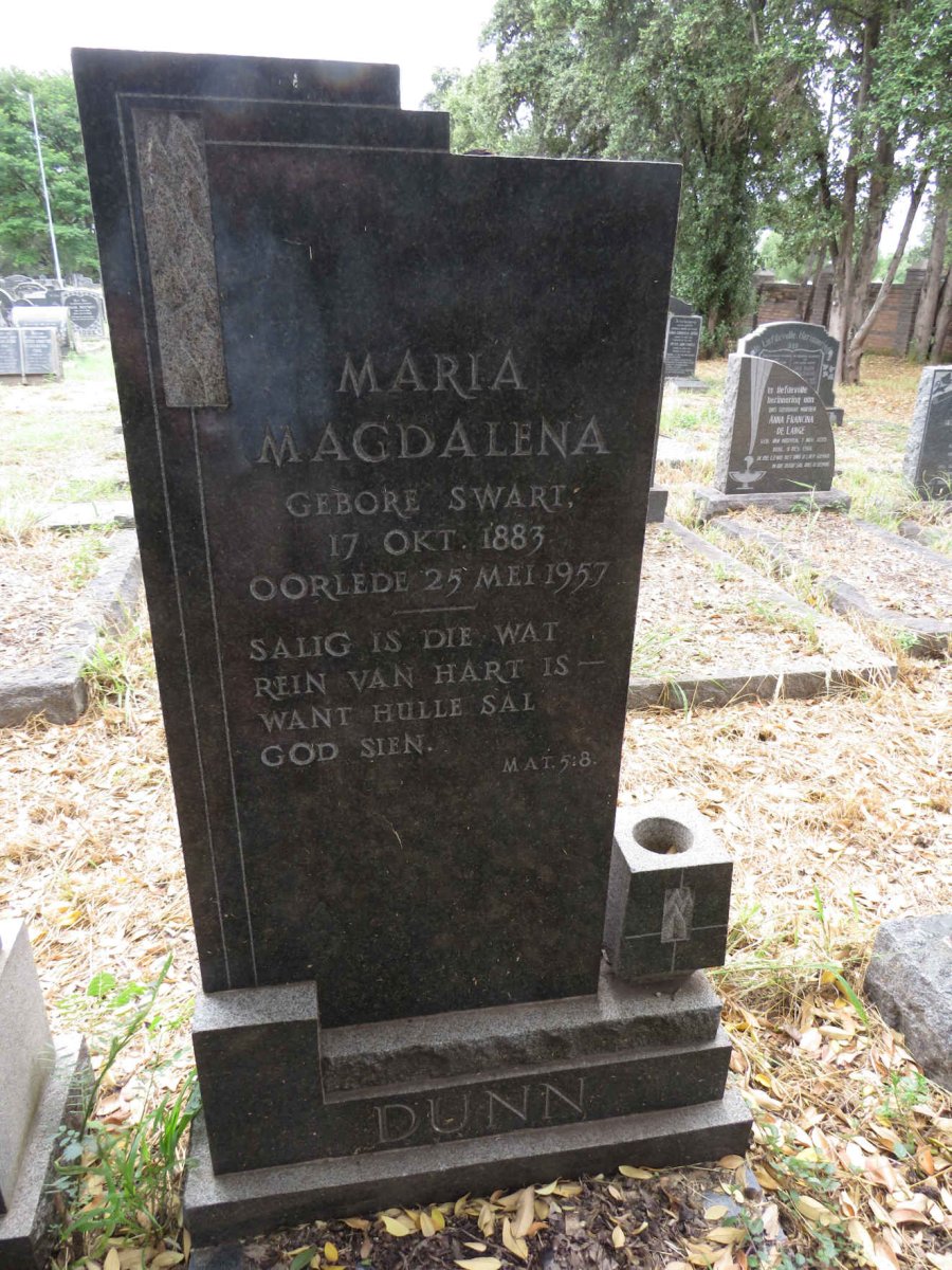 DUNN Maria Magdalena nee SWART 1883-1957