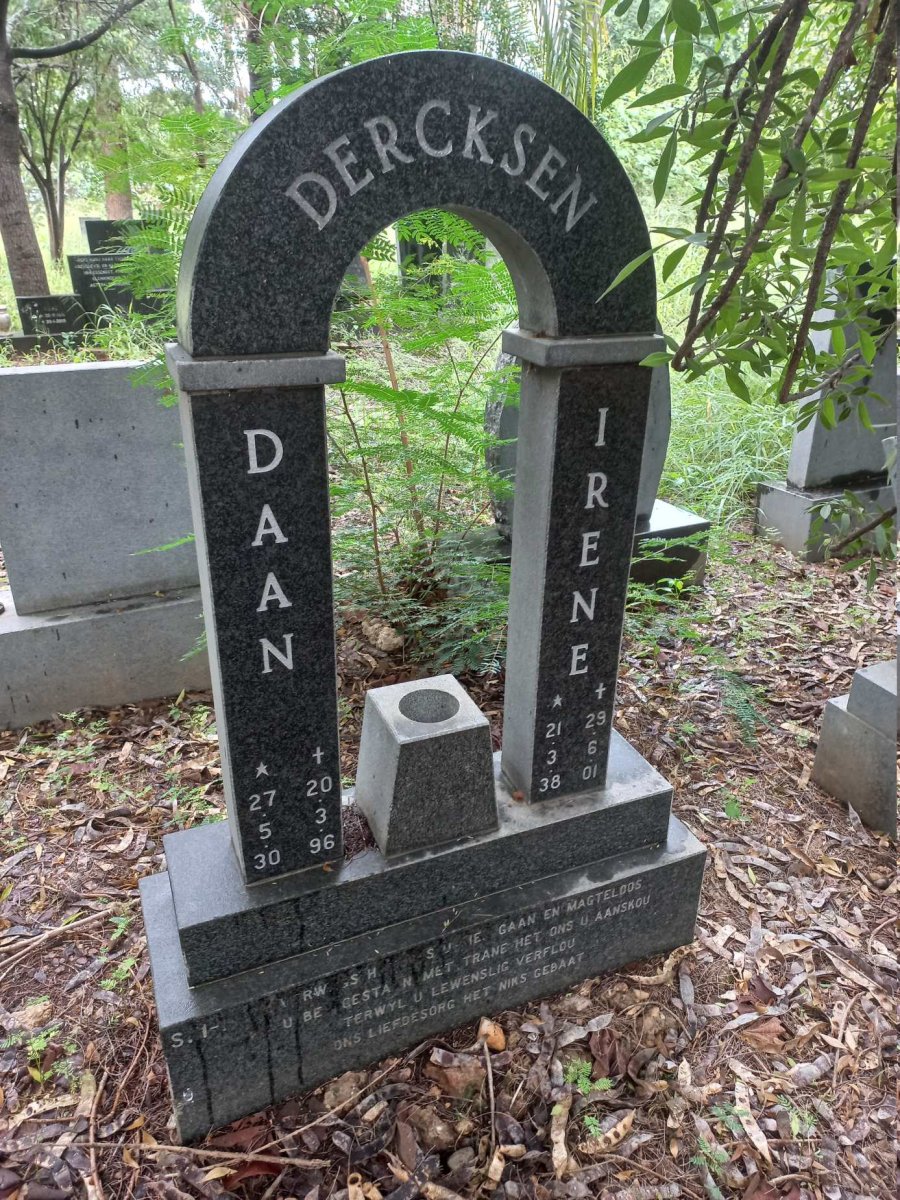 DERCKSEN Daan 1930-1996 & Irene 1938-2001