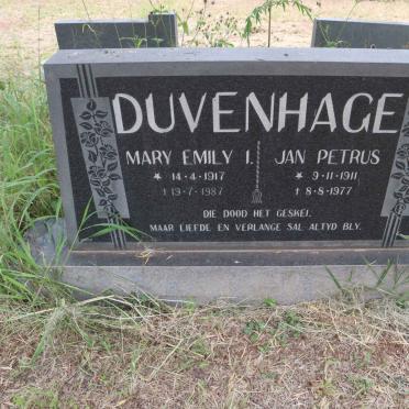 DUVENHAGE Jan Petrus 1911-1977 & Mary Emily I. 1917-1987