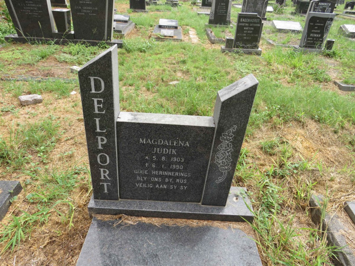 DELPORT Magdalene Judik 1903-1990