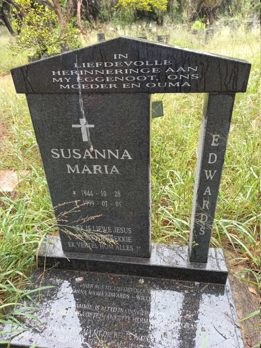 EDWARDS Susanna Maria 1944-1999