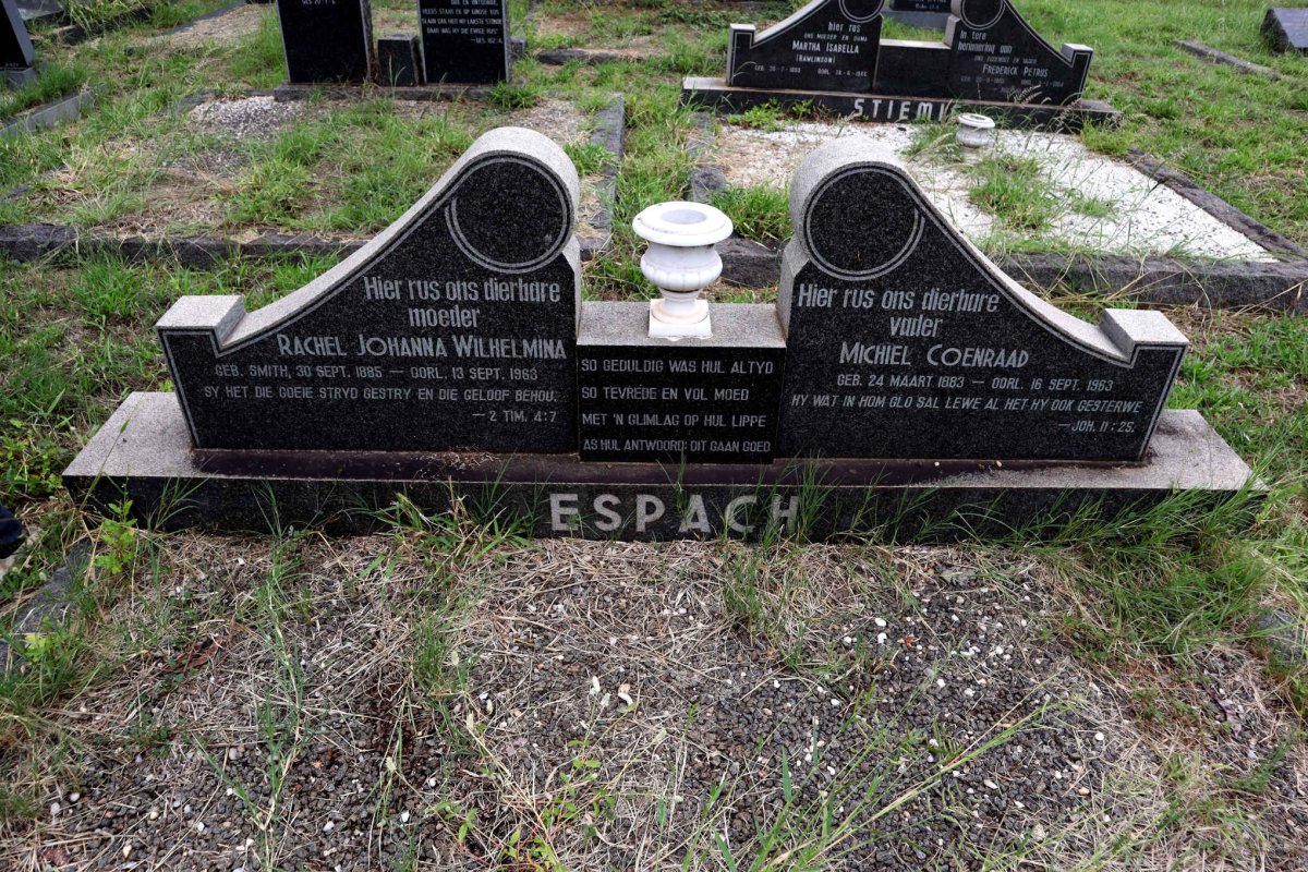 ESPACH Michiel Coenraad 1883-1963 & Rachel Johanna Wilhelmina nee SMITH 1885-1963