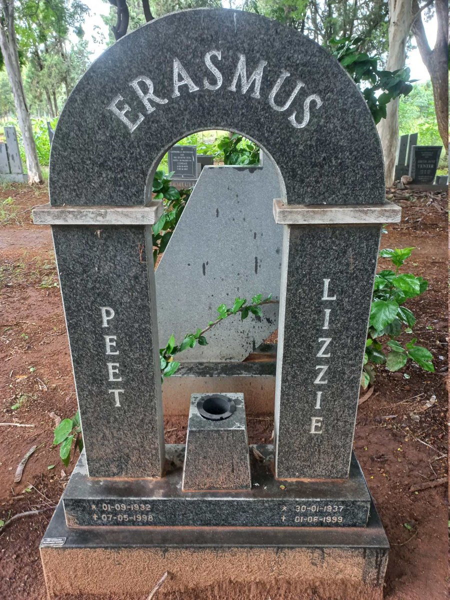 ERASMUS Peet 1932-1998 & Lizzie 1937-1999