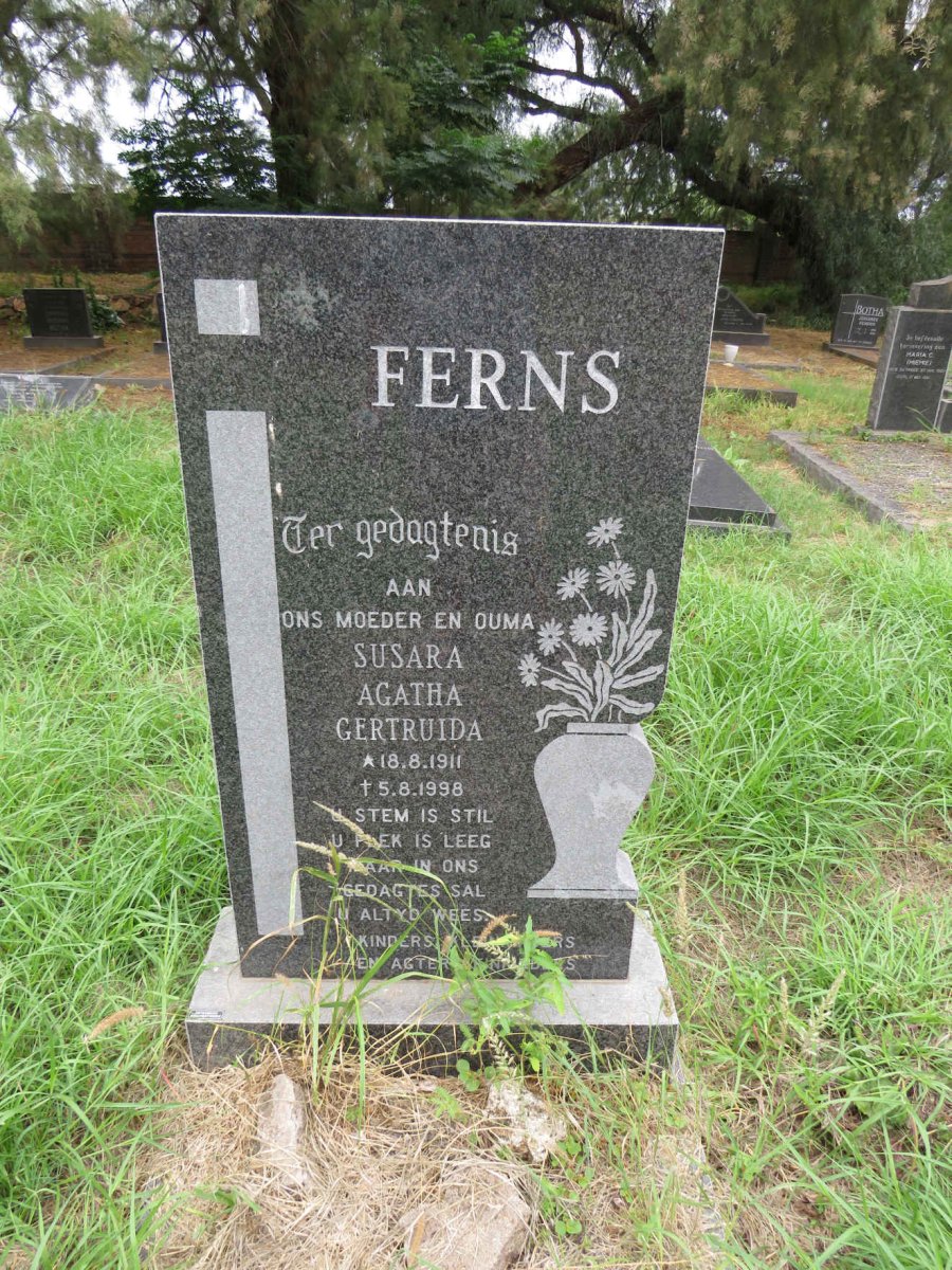FERNS Susara Agatha Gertruida 1911-1998