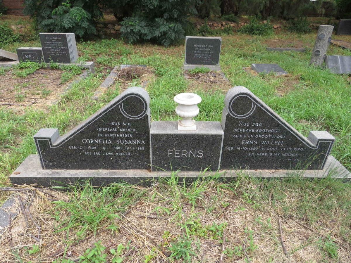 FERNS Erns Willem 1897-1970 & Cornelia Susanna 1908-1985