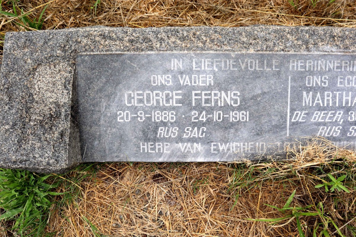 FERNS George 1886-1961 & Martha Maria nee DE BEER 1898-1959_1