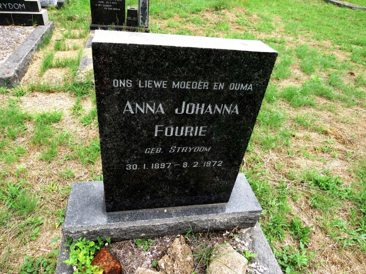 FOURIE Anna Johanna nee STRYDOM 1897-1972