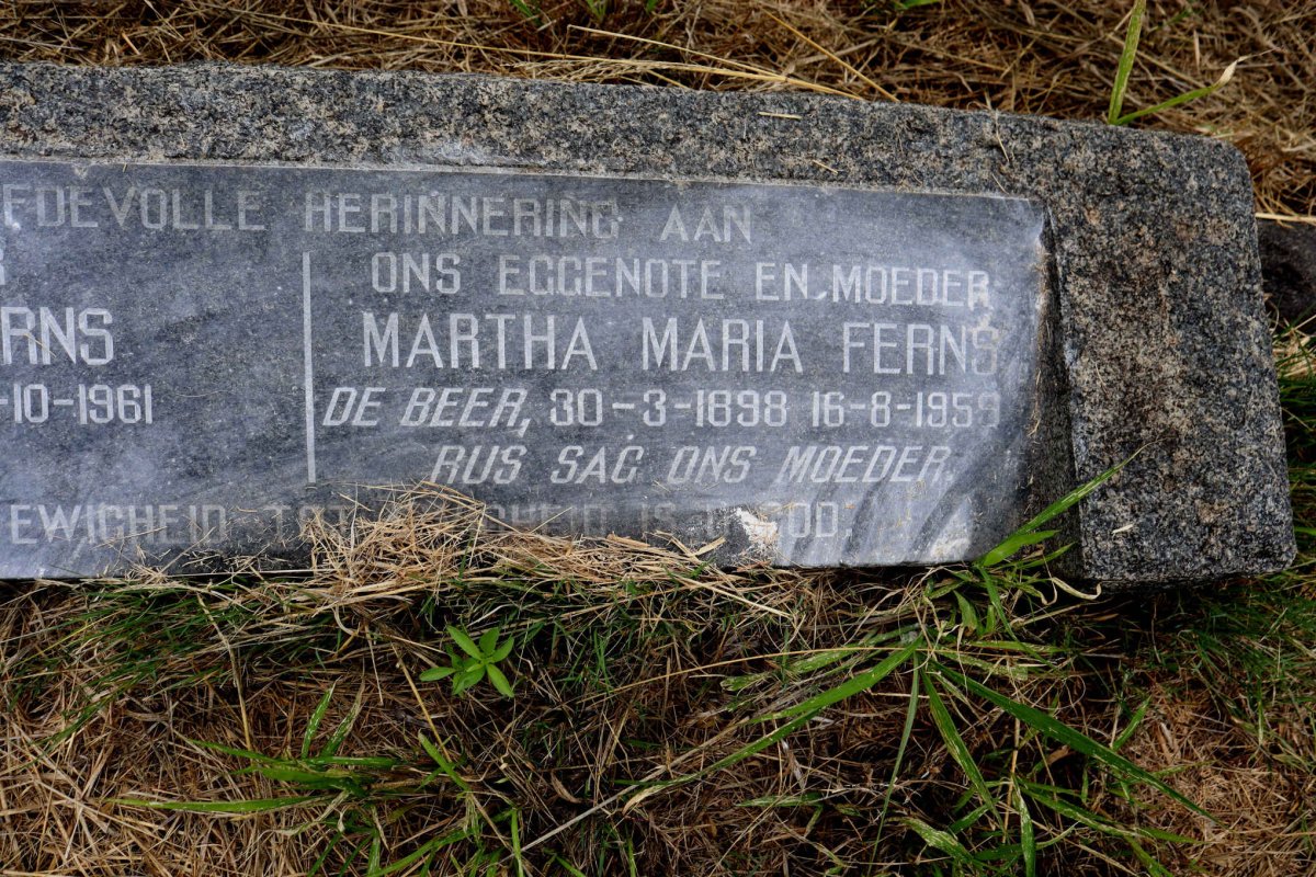 FERNS George 1886-1961 & Martha Maria nee DE BEER 1898-1959_2