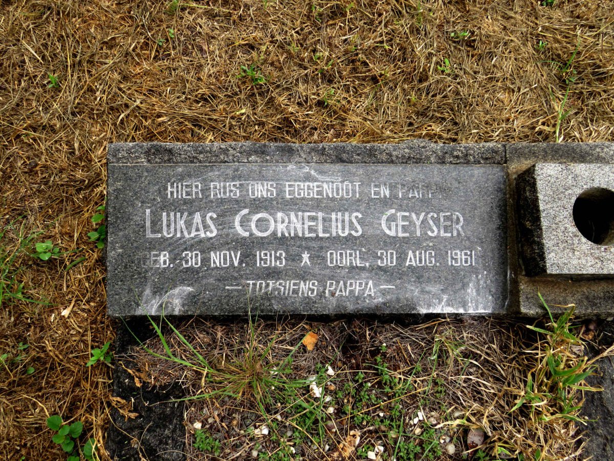 GEYSER Lukas Cornelius 1913-1961