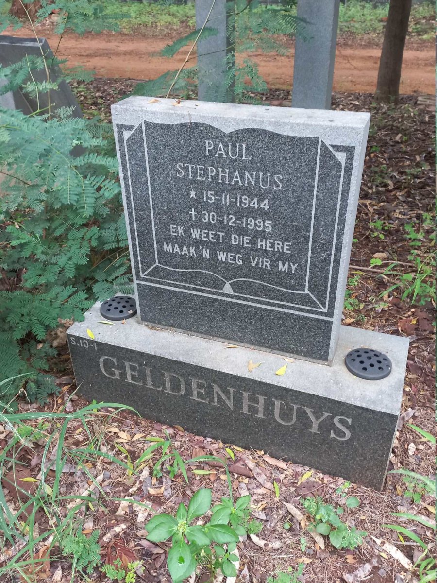 GELDENHUYS Paul Stephanus 1944-1995