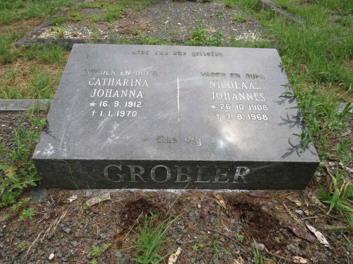 GROBLER Nicolaas Johannes 1908-1968 & Catharina Johanna 1912-1970