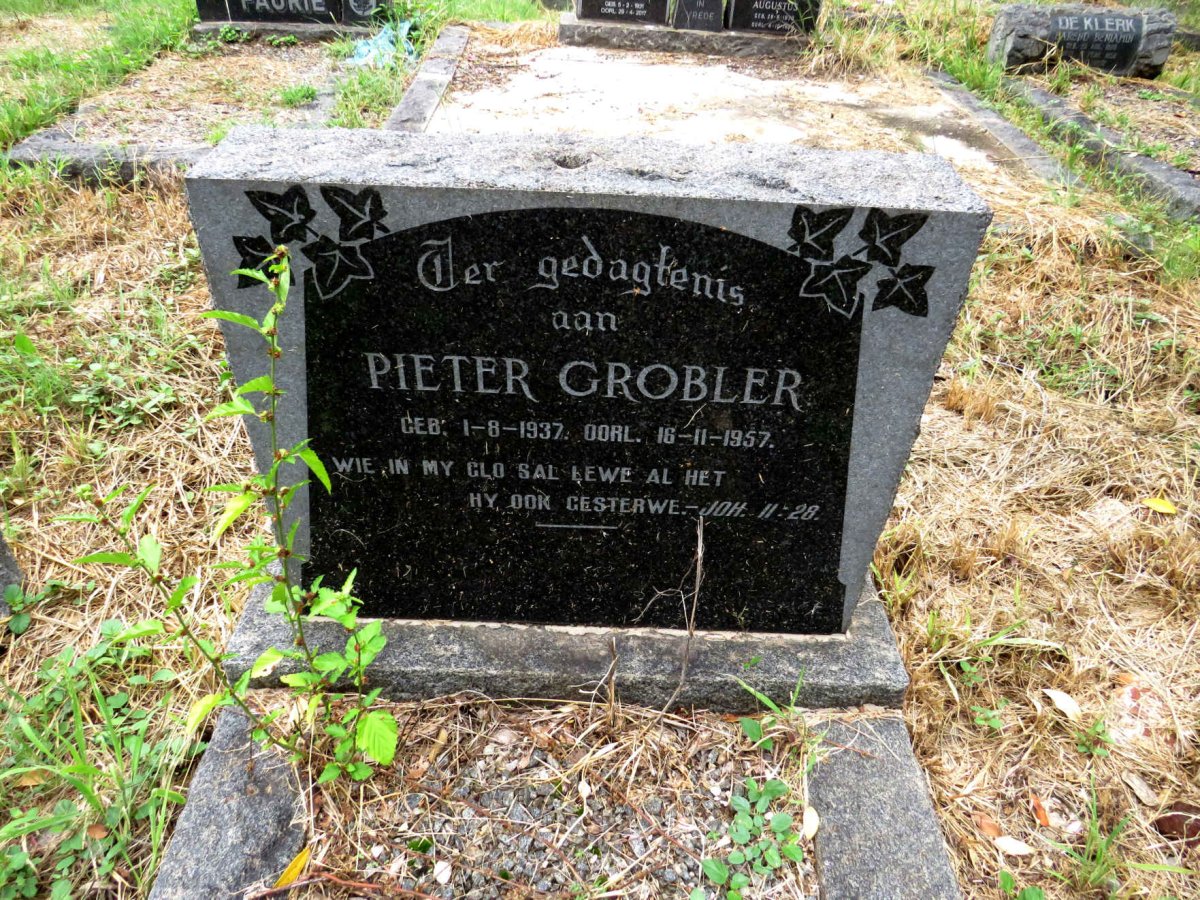 GROBLER Pieter 1937-1957