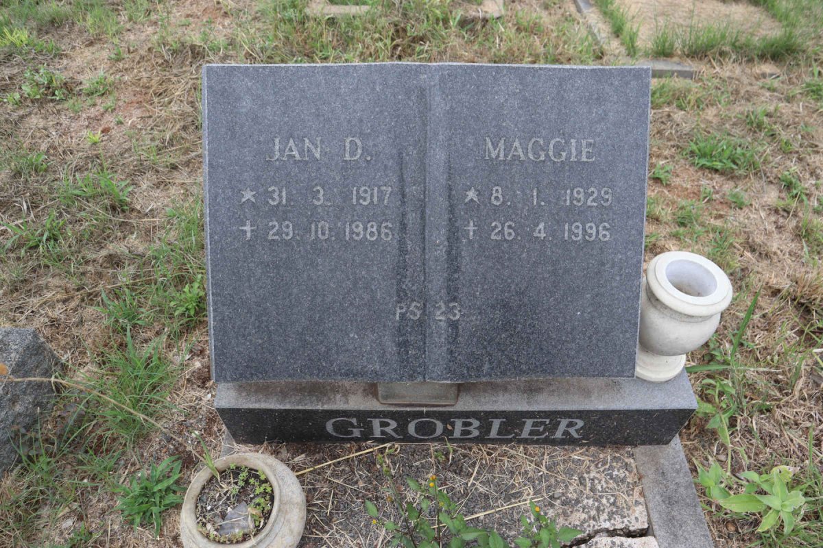 GROBLER Jan D. 1917-1986 & Maggie 1929-1996