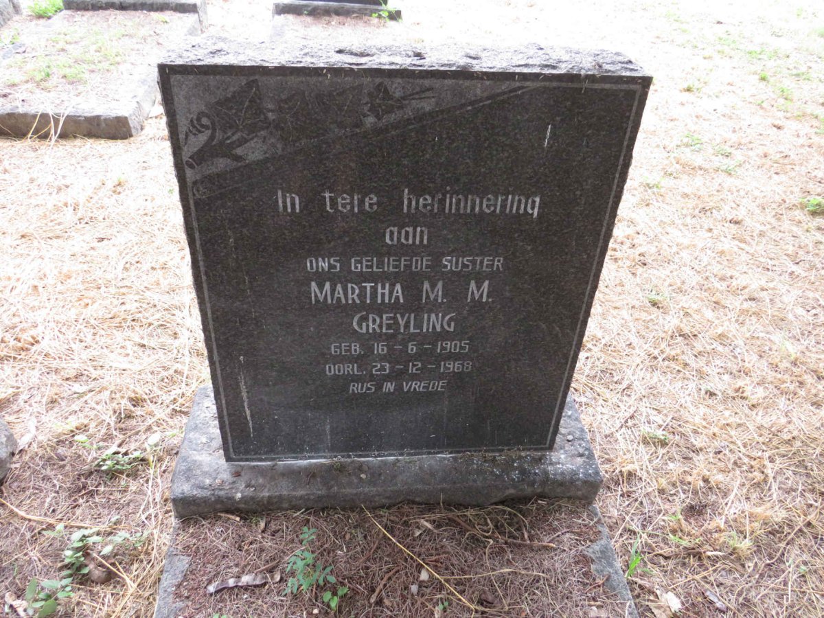 GREYLING Martha M.M. 1905-1968