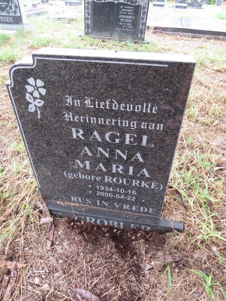 GROBLER Ragel Anna Maria nee ROURKE 1934-2000