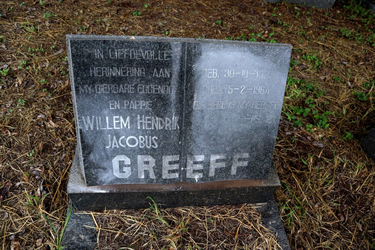 GREEFF Willem Hendrik Jacobus 1923-1964