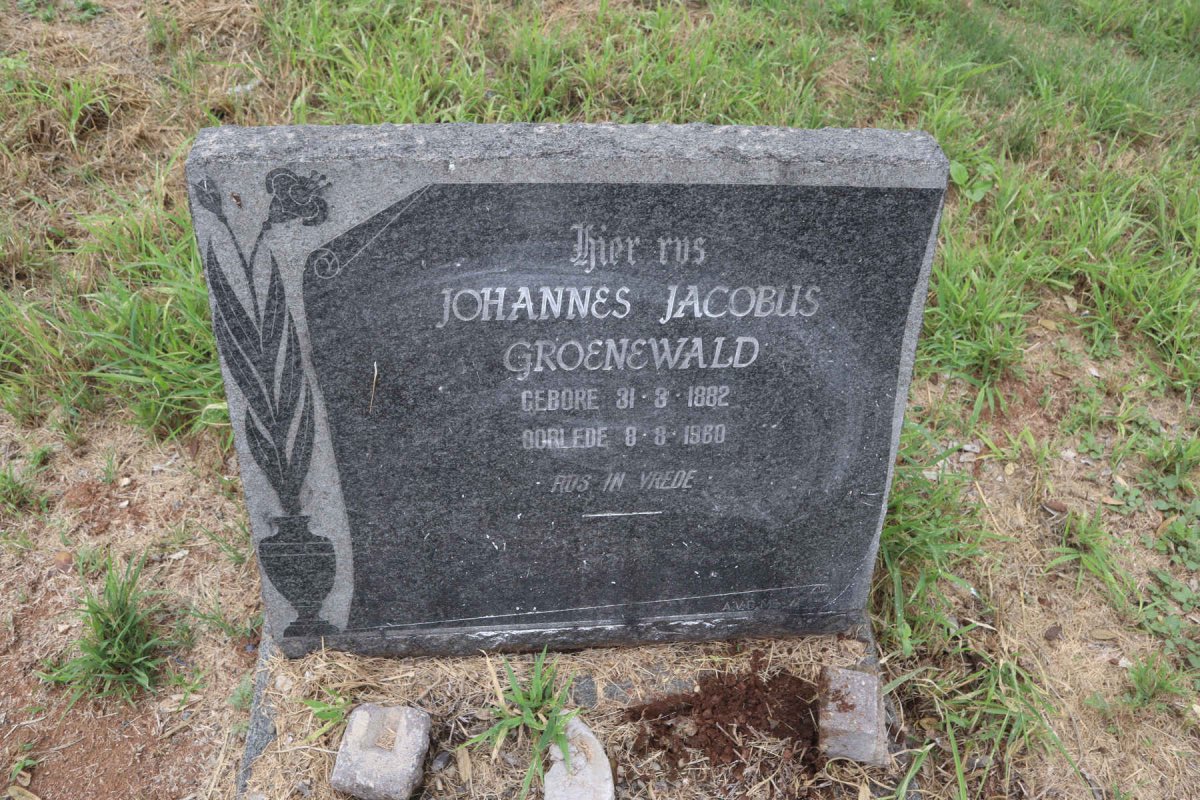 GROENEWALD Johannes Jacobus 1882-1960