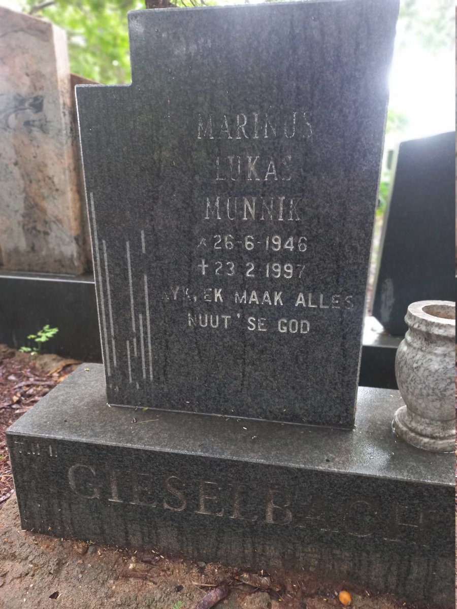 GIESELBACH Marinus Lukas Munnik 1946-1997