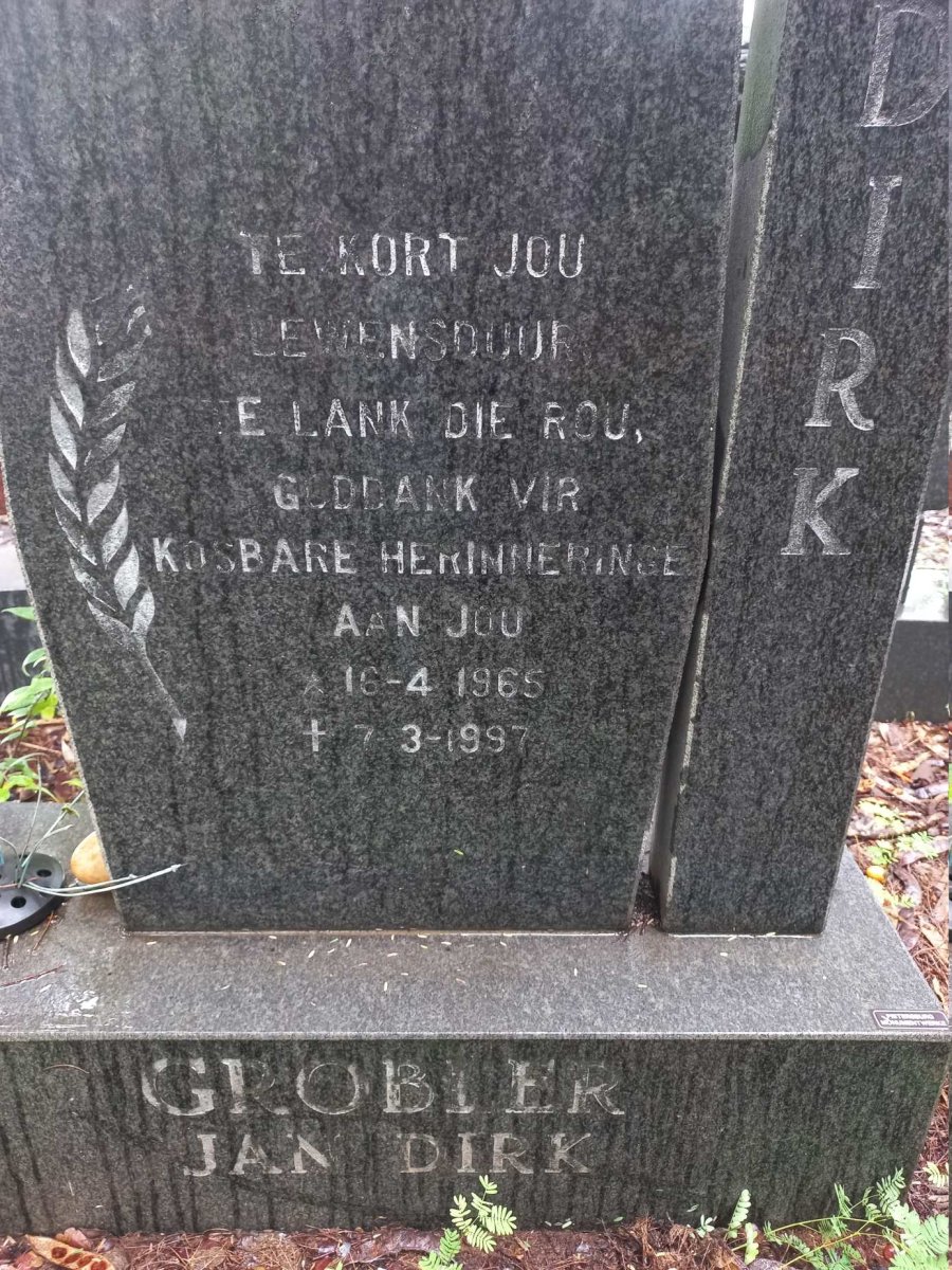 GROBLER Jan Dirk 1965-1997