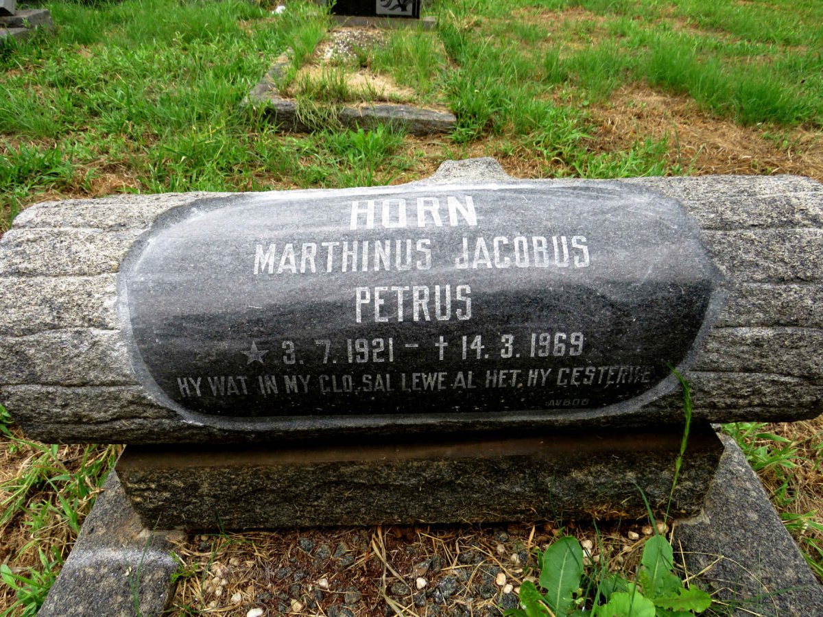 HORN Marthinus Jacobus Petrus 1921-1969