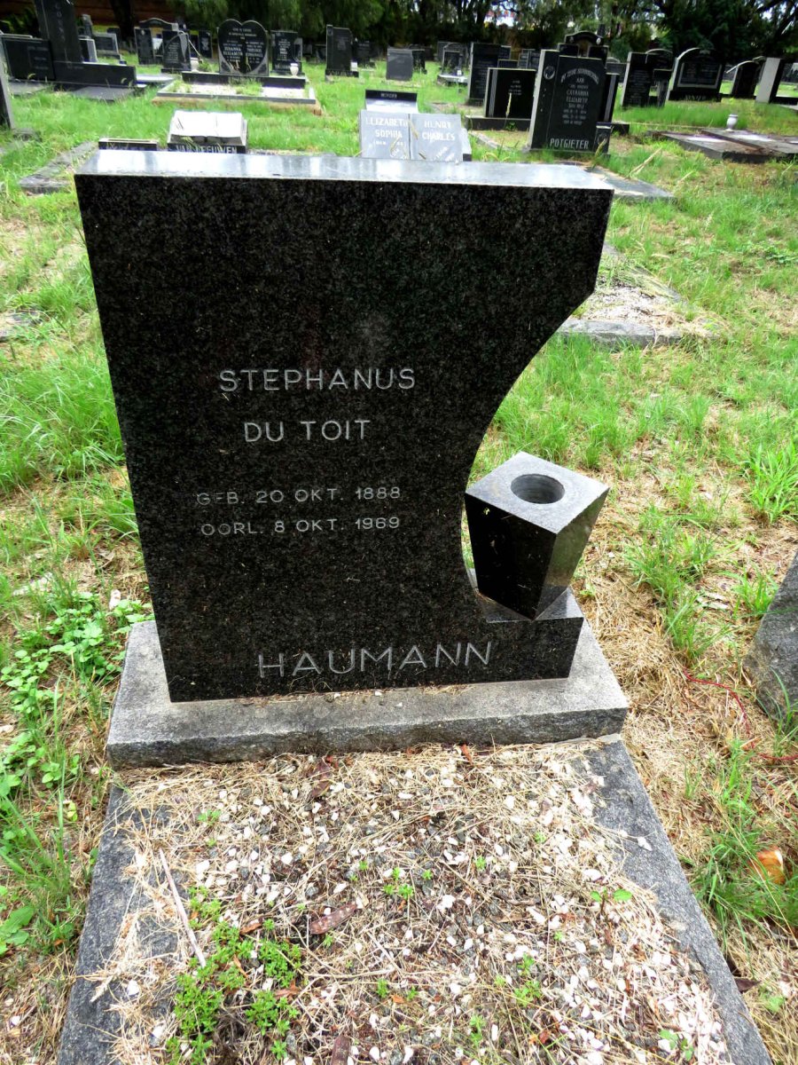 HAUMANN Stephanus du Toit 1888-1969