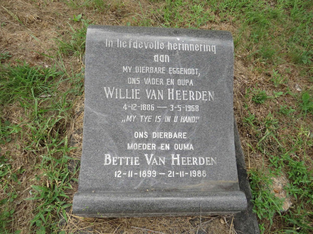HEERDEN Willie, van 1886-1968 & Bettie 1899-1988