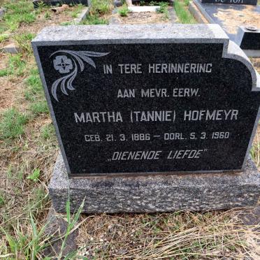 HOFMEYR Martha 1886-1960 