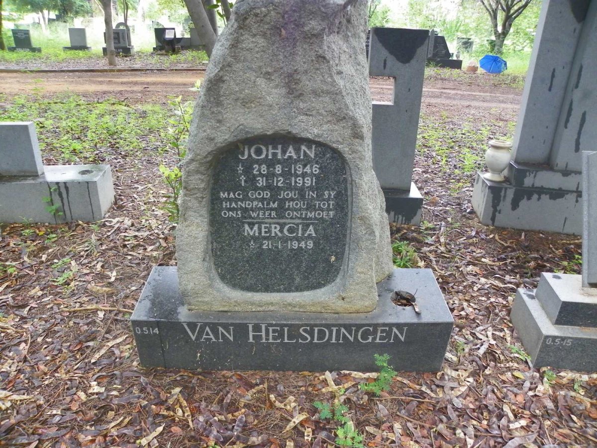 HELSDINGEN Johan, van 1946-1991 & Mercia 1949-