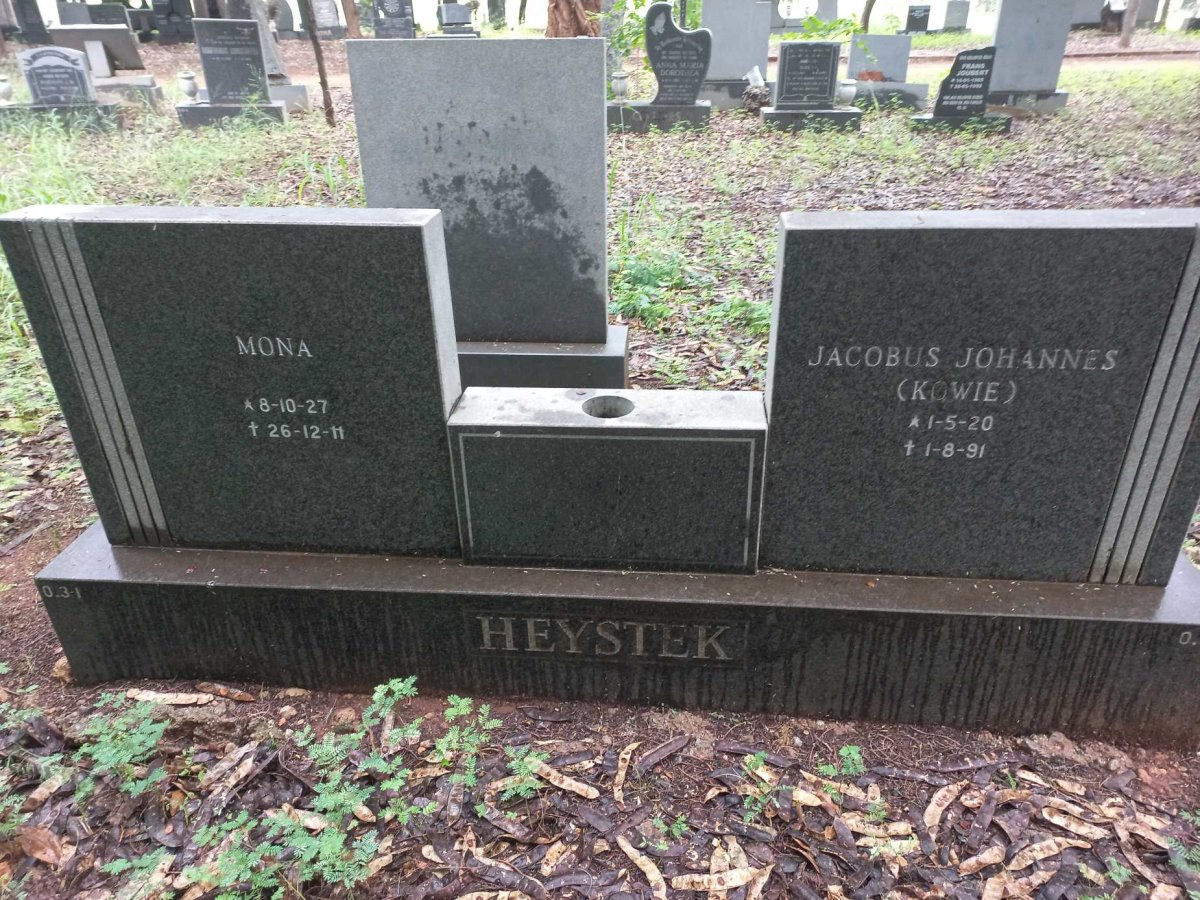 HEYSTEK Jacobus Johannes 1920-1991 & Mona 1927-2011