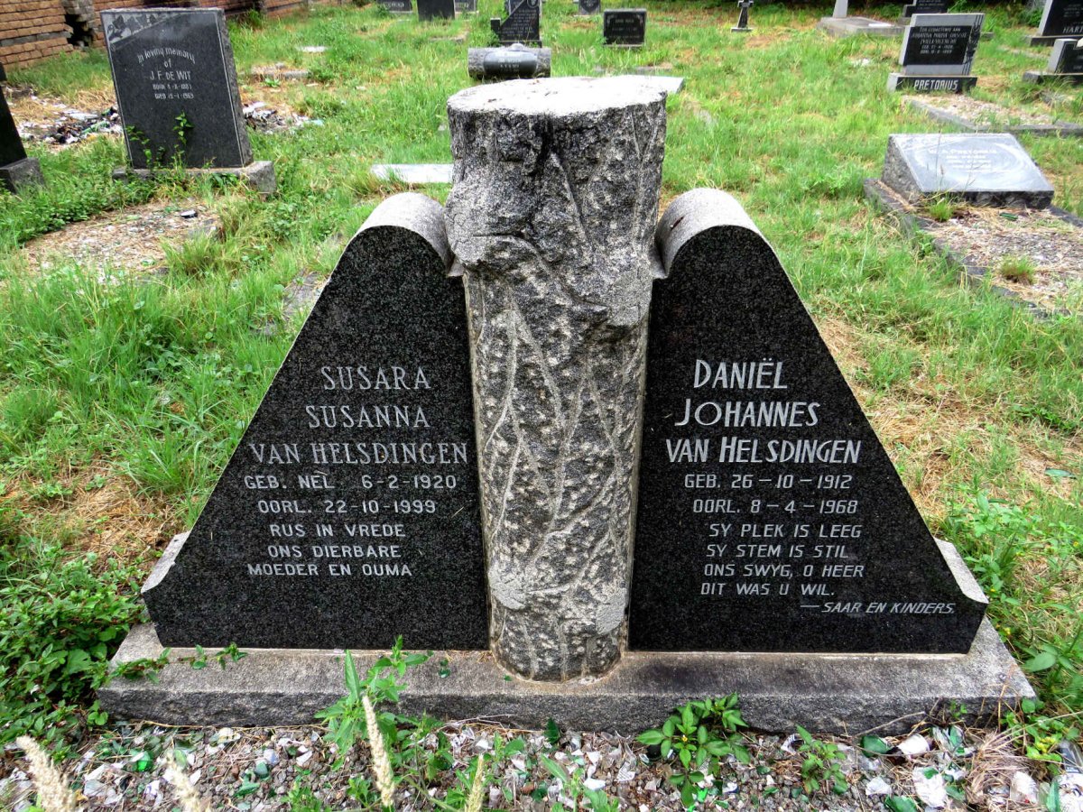 HELSDINGEN Daniel Johannes, van 1912-1968 & Susara Susanna 1920-1999