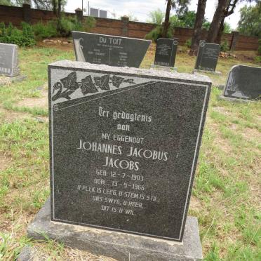 JACOBS Johannes Jacobus 1903-1966