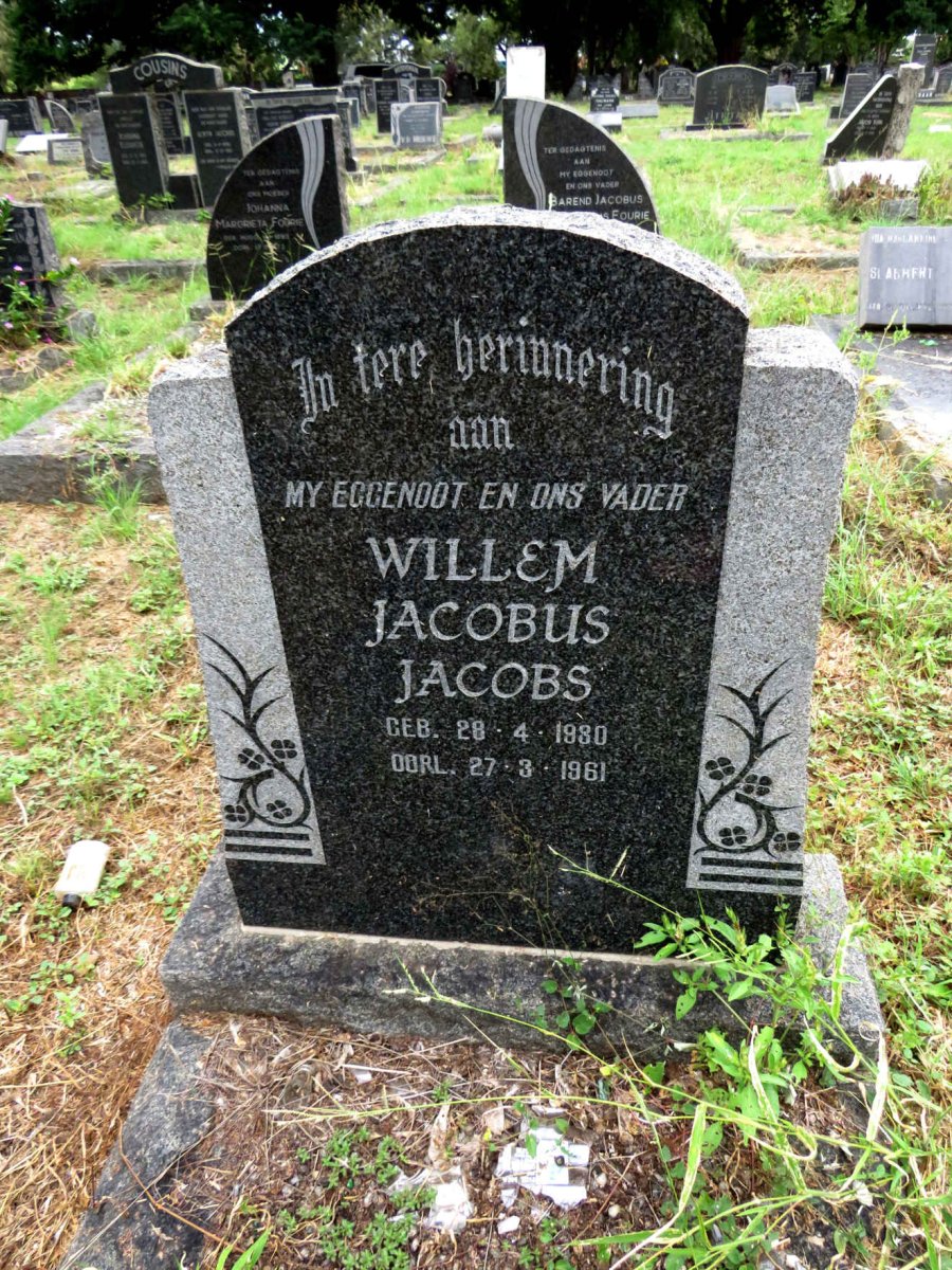 JACOBS Willem Jacobus 1930-1961
