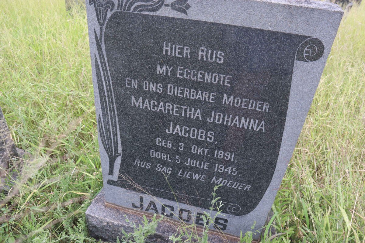 JACOBS Magaretha Johanna 1891-1945