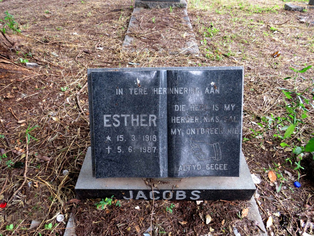 JACOBS Esther 1918-1987