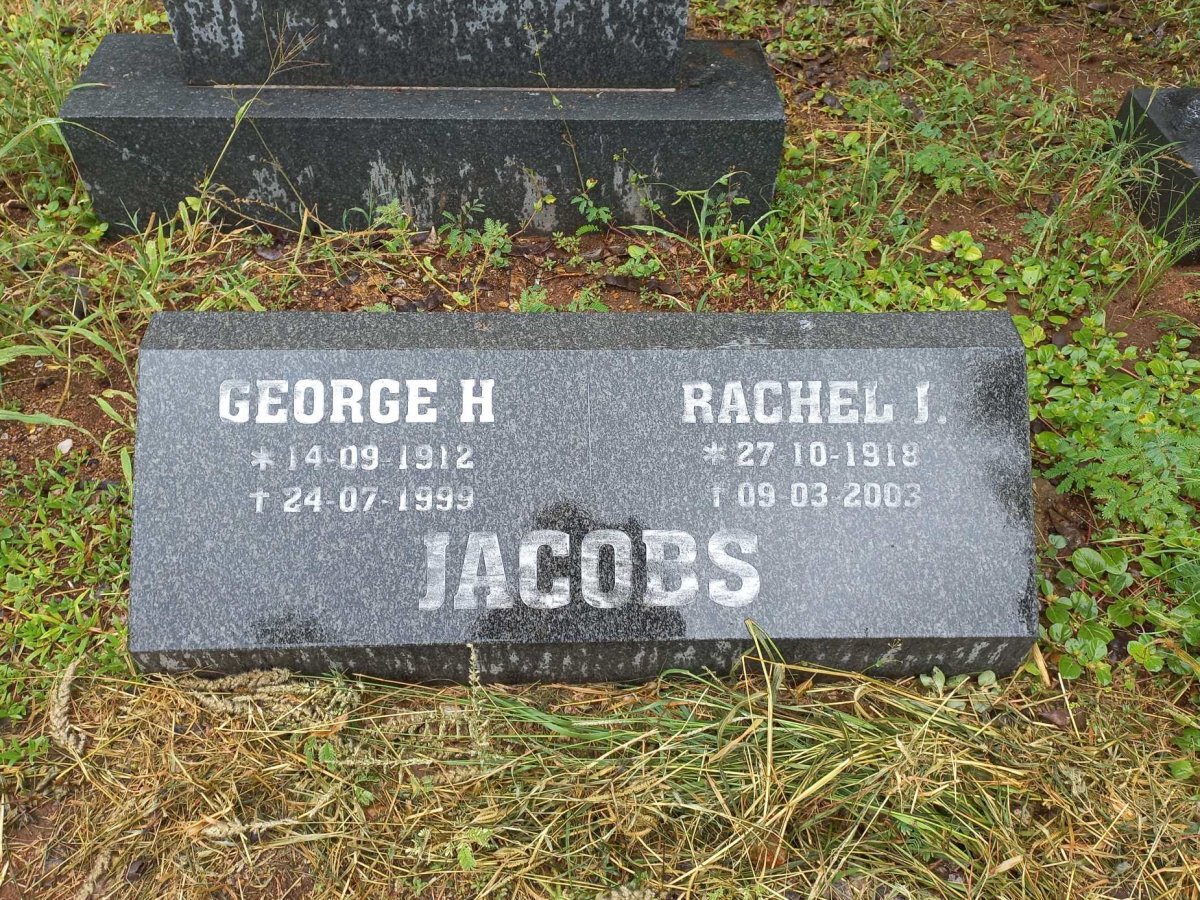 JACOBS George H. 1912-1999 & Rachel J. 1918-2003