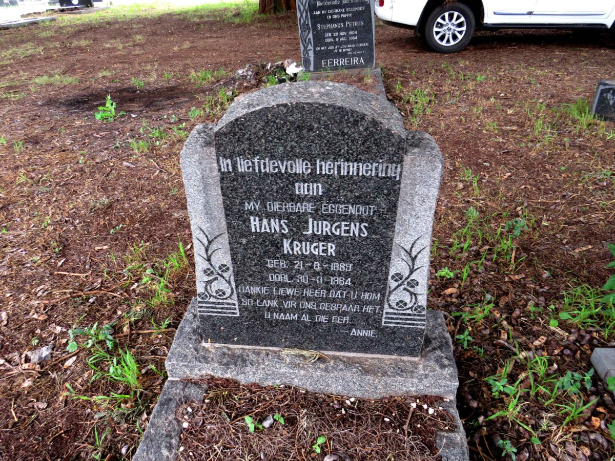 KRUGER Hans Jurgens 1889-1964