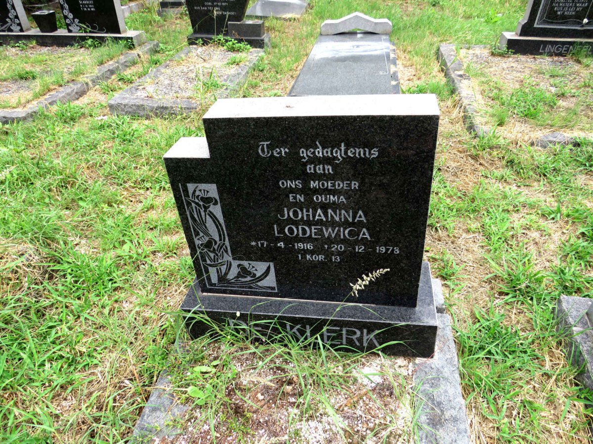 KLERK Johanna Lodewica, de 1916-1978