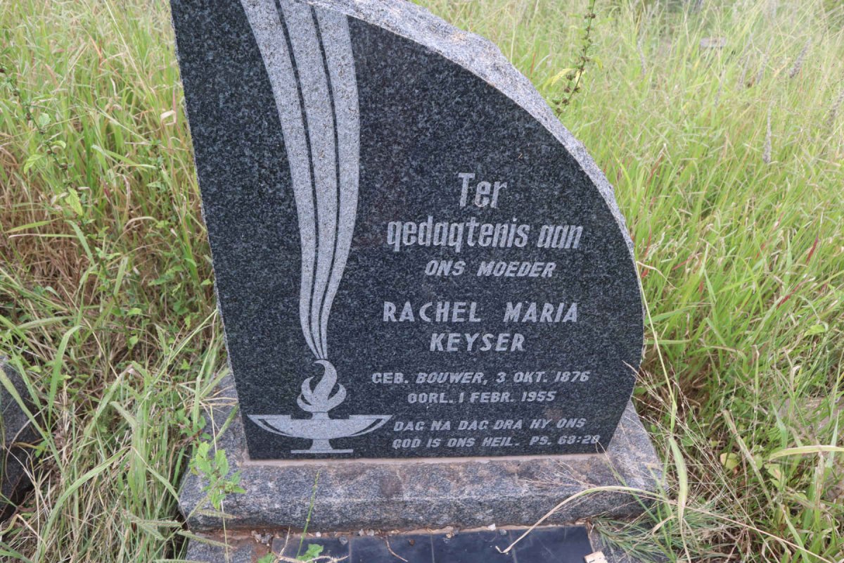 KEYSER Rachel Maria nee BOUWER 1876-1955